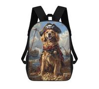 sinyumoney Pirate Dog Treasure Chest-55 Zaino Scolastico Grande Resistente All'acqua Per Laptop - Perfetto Per Viaggi, Lavoro E Uso Quotidiano 17inch
