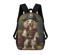 sinyumoney Pirate Dog Treasure Chest-93 Zaini scolastici Stampati 3D - Zaini alla moda per ragazzi della scuola primaria e del college, Stile:, 17"