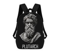 sinyumoney Plutarch Greek Philosopher Zaino Scolastico Per Bambini, Zaino Casual Da Viaggio Per Ragazzi E Ragazze, Zaino Da Giorno Di Grande Capacità 17inch