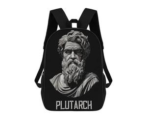sinyumoney Plutarch Greek Philosopher Zaino Scolastico Per Bambini, Zaino Casual Da Viaggio Per Ragazzi E Ragazze, Zaino Da Giorno Di Grande Capacità 17inch