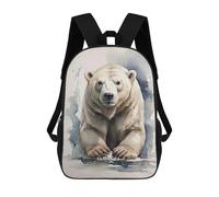 sinyumoney Polar Bear Watercolor Zaino Scolastico Per Bambini, Stampato in 3D, Borsa Scolastica Alla Moda, Borsa Scolastica Casual Per Ragazzi, Studenti Delle Scuole Elementari E Medie 17inch