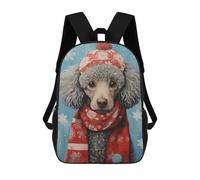 sinyumoney Poodle Dog Look Art Zaino Scolastico Per Bambini, Zaino Casual Da Viaggio Per Ragazzi E Ragazze, Zaino Da Giorno Di Grande Capacità 17inch