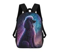 sinyumoney Poodle Style 2 Zaino Per La Scuola Stampato in 3D Borsa Scolastica Per Ragazzi E Ragazze Zaino Per Bambini Zaino Da Viaggio 17inch