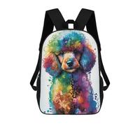 sinyumoney Poodle Style 4 Zaini Per Bambini, Zaini Scolastici Personalizzati 3D Per Ragazzi E Ragazze, Zaini Scolastici Grandi, Zaini Casual Da Giorno 17inch