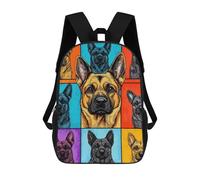 sinyumoney Pop Art German Shepherd Zaino Scolastico Zaino Per Bambini Borsa Scolastica Di Grande Capacità Zaino Per Bambini Per La Scuola Zaino 3D Borsa Per Libri Regali Per Bambini 17inch