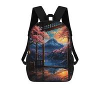 sinyumoney Pop Culture Leviathan Zaini Per Bambini, Borsa Scuola Stampato 3D, Zaino Per Bambini, Borsa Da Viaggio, Zaino Ragazzo Ragazza, Borsa Scuola Per Bambini, Japanese Sakura Sunset Art, 17"