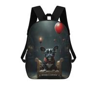 sinyumoney Puppy And Red Balloon Zaino Scolastico Zaino Per Bambini Borsa Scolastica Di Grande Capacità Zaino Per Bambini Per La Scuola Zaino 3D Borsa Per Libri Regali Per Bambini 17inch