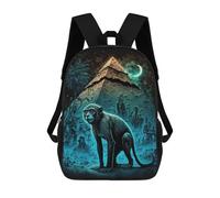 sinyumoney Pyramid Monkey Night Scene Zaini Casual Per Bambini, Borse Scolastiche Per Ragazzi E Ragazze, Zaini Per Libri, Zaini 17inch