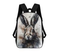 sinyumoney Rabbit Beauty Inked Bunny Zaino Scolastico Per Bambini, Borsa Scolastica Stampata in 3D Per Ragazzi, Studenti Delle Scuole Elementari E Medie 17inch