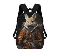 sinyumoney Rabbit Cafe Coffee Vibes Zaini 17 Pollici Per Bambini, Borse Da Scuola Stampate 3D Per Studenti Della Scuola Elementari E Del College, Ragazzi E Ragazze, Esplora Bunny, 17"