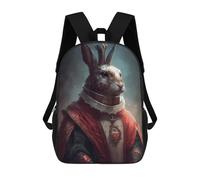 sinyumoney Rabbit Petite Zaino Scolastico Per Bambini, Stampato in 3D, Borsa Scolastica Alla Moda, Borsa Scolastica Casual Per Ragazzi, Studenti Delle Scuole Elementari E Medie 17inch