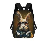 sinyumoney Rabbit Watercolors Zaini Casual Per Bambini, Borse Scolastiche Per Ragazzi E Ragazze, Zaini Per Libri, Zaini 17inch