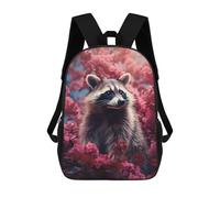 sinyumoney Raccoon Cherry Zaino Scolastico Alla Moda Per Studenti, Adatto A Ragazzi E Ragazze, Ideale Per Viaggi All'aperto E Attività Ricreative. 17inch