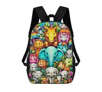 sinyumoney Rainbow Animal Parade Zaini Stampati in 3D, Borsa Scolastica Casual Per Bambini, Borsa Scolastica Alla Moda Per Ragazzi, Studenti Delle Scuole Medie 17inch