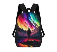 sinyumoney Rainbow Aurora Reflection Zaini Per Bambini Zaino Scolastico Borsa Scolastica Stampata in 3D Borsa Scolastica Per Ragazzi Studenti Delle Scuole Elementari E Medie 17inch