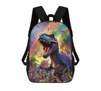sinyumoney Rainbow Dinosaur Party Zaini Casual Per Bambini, Borse Scolastiche Per Ragazzi E Ragazze, Zaini Per Libri, Zaini 17inch