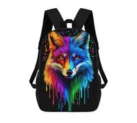 sinyumoney Rainbow Fox Pop Art Fox Co Zaini, Zaino Per Bambini, Borsa Scolastica Per Studenti, Zaini Da Viaggio Stampati in 3D, Zaino Accessorio Moda, Zaini Impermeabili Per Bambini 17inch