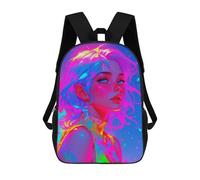 sinyumoney Rainbow Neon Woman Zaino Per Ragazzi, Studenti Adolescenti, Zainetti Per Ragazze, Borse Per Bambini, Scuola Elementare, Scuola Media, Borsa Per Libri 17inch