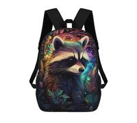 sinyumoney Rainbow Raccoon Fantasy Zaino Per La Scuola Stampato in 3D Borsa Scolastica Per Ragazzi E Ragazze Zaino Per Bambini Zaino Da Viaggio 17inch