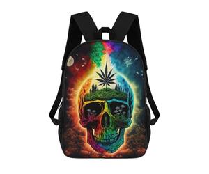 sinyumoney Rainbow Skull with Cannabis Leaf Zaini Per Bambini Zaino Scolastico Borsa Scolastica Stampata in 3D Borsa Scolastica Per Ragazzi Studenti Delle Scuole Elementari E Medie 17inch
