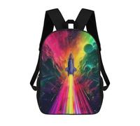sinyumoney Rainbow Space Shuttle Zaini Per Bambini, Borsa Scolastica Stampata in 3D, Zaino Per Bambini, Zaini Da Viaggio, Borse Per Bambini, Borse Per Libri, Borsa Scolastica Per Bambini 17inch