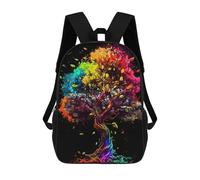sinyumoney Rainbow Tree of Life -2 Zaino Scolastico Alla Moda Per Studenti, Adatto A Ragazzi E Ragazze, Ideale Per Viaggi All'aperto E Attività Ricreative. 17inch