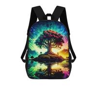 sinyumoney Rainbow Tree Reflections Zaino Per Bambini E Bambine, Zaino Da Giorno, Scuola Primaria, Perfetto Per Il Ritorno A Scuola O Per L'educazione Fisica, Regali E Viaggi 17inch