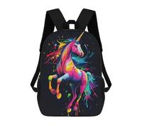 sinyumoney Rainbow Unicorn Art Zaini Per Bambini, Zaini Scolastici Personalizzati 3D Per Ragazzi E Ragazze, Zaini Scolastici Grandi, Zaini Casual Da Giorno 17inch