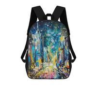sinyumoney Rainy City Zaini Per Bambini, Borsa Scuola Stampato 3D, Zaino Per Bambini, Borsa Da Viaggio, Zaino Per Bambini, Borsa Da Scuola Per Bambini, Evening On Fifth Avenue, 17"