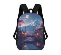 sinyumoney Rainy Night Cat Window View, zaino per la scuola, zaino per bambini, con stampa 3D, borsa per la scuola, per bambini, ragazzi, ragazze, borsa per la scuola, zaino da viaggio, Stile 19, 17"
