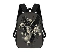 sinyumoney Raven Bones Zaino Per Bambini, Borsa Scolastica Per Ragazzi E Adolescenti, Regalo, Zaino Da Viaggio, Zaino Scolastico, Borsa Per Libri 17inch