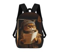 sinyumoney Reading Cute Cartoon Cat Zaini Casual Per Bambini, Borse Scolastiche Per Ragazzi E Ragazze, Zaini Per Libri, Zaini 17inch