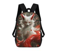 sinyumoney Red And Art Fox Zaino Scolastico Grande Resistente All'acqua Per Laptop Per Ragazzi/ragazze/adolescenti 17inch
