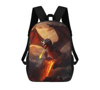 sinyumoney Red Fire Elder Dragon Zaino Scolastico Per Bambini, Zaino Casual Da Viaggio Per Ragazzi E Ragazze, Zaino Da Giorno Di Grande Capacità 17inch