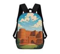 sinyumoney Red Fort Agra by Day Zaino Per Bambini Zaino Divertente E Alla Moda Borsa Per Libri Per Ragazzi E Adolescenti Borse Scolastiche Stampate in 3D Per Ragazzi 17inch