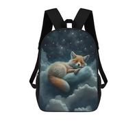sinyumoney Red Fox Dreaming Zaino Per La Scuola Stampato in 3D Borsa Scolastica Per Ragazzi E Ragazze Zaino Per Bambini Zaino Da Viaggio 17inch