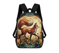 sinyumoney Red Fox Majesty Zaino Scolastico Stampato in 3D, Borse Scolastiche Per Ragazzi E Ragazze, Zaino Per Laptop Per Bambini/studenti/adulti 17inch