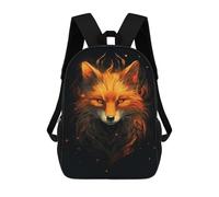 sinyumoney Red Fox MysteriousZaino Scolastico Per Bambini, Zaini Stampati in 3D, Zaini Alla Moda Per La Scuola Elementare E Media Per Ragazzi. 17inch