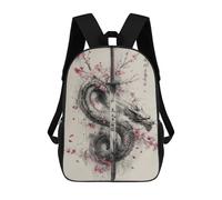 sinyumoney Red Fox Northern Lights Zaino Stampato 3D Per Bambini, Borsa Da Scuola Grande Capacità, Borsa Da Viaggio, Borsa Per Libri, Zaino Scuola Per Bambini, Katana Of The Dragon, 17"
