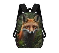 sinyumoney Red Fox Zaino Scolastico Per Bambini, Borsa Scolastica Stampata in 3D Per Ragazzi, Studenti Delle Scuole Elementari E Medie 17inch
