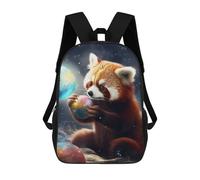 sinyumoney Red Panda in Space Zaini Stampati in 3D, Borsa Scolastica Casual Per Bambini, Borsa Scolastica Alla Moda Per Ragazzi, Studenti Delle Scuole Medie 17inch