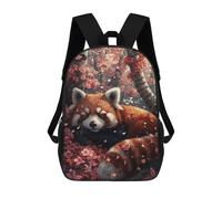 sinyumoney Red Panda Sleeping Sakura Zaino Scolastico Per Bambini Stampato in 3D, Zaini Da Viaggio Ad Alta Capacità, Borse Per Libri, Zaini Scolastici Per Bambini 17inch