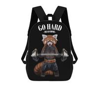 sinyumoney Red Panda Weightlifting Zaino Scolastico Per Bambini, Zaino Casual Da Viaggio Per Ragazzi E Ragazze, Zaino Da Giorno Di Grande Capacità 17inch