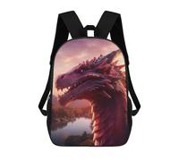 sinyumoney Red Ruby Dragon Zaino Scolastico Per Bambini, Zaino Casual Da Viaggio Per Ragazzi E Ragazze, Zaino Da Giorno Di Grande Capacità 17inch