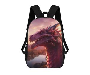 sinyumoney Red Ruby Dragon Zaino Scolastico Per Bambini, Zaino Casual Da Viaggio Per Ragazzi E Ragazze, Zaino Da Giorno Di Grande Capacità 17inch