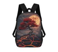 sinyumoney Red Tree on Lava Field Zaini Per Bambini, Zaini Scolastici, Borse Scolastiche Alla Moda Stampate in 3D Per Ragazzi, Studenti Delle Scuole Elementari E Medie 17inch