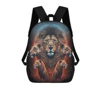 sinyumoney Regal Lion Majesty -2 Zaini Per Bambini Zaino Scolastico Borsa Scolastica Stampata in 3D Borsa Scolastica Per Ragazzi Studenti Delle Scuole Elementari E Medie 17inch