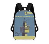 sinyumoney REMEMBER THE SABBATH SEA Zaino Per Bambini E Bambine, Zaino Da Giorno, Scuola Primaria, Perfetto Per Il Ritorno A Scuola O Per L'educazione Fisica, Regali E Viaggi 17inch
