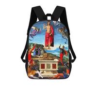 sinyumoney Resurrection of Christ Zaino Scolastico Per Bambini, Borsa Scolastica Stampata in 3D Per Ragazzi, Studenti Delle Scuole Elementari E Medie 17inch