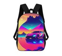 sinyumoney Retro Car 18 Zaino Per La Scuola Stampato in 3D Borsa Scolastica Per Ragazzi E Ragazze Zaino Per Bambini Zaino Da Viaggio 17inch